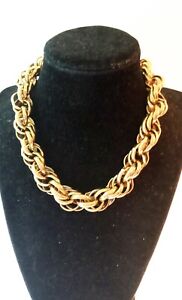 Goldtone Classic Rope Statement Necklace