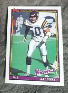 1991 Topps Football Card #385 Ray Berry - Minnesota Vikings  - Picture 1 of 2