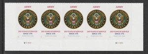 US 6003 Army 250 Years F plate strip 5 MNH 2025 - Picture 1 of 1