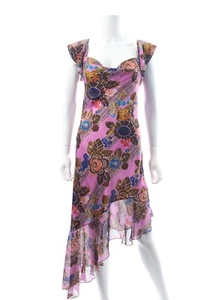 Rodarte Silk Chiffon Printed Dress / Magenta / RRP: £1,350.00 - Picture 1 of 10