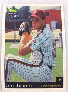 1991 Martinsville Phillies-Classic BEST Minor Lg Baseball Card-John Salamon