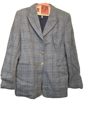 Blazer Escada azul a cuadros Foto 1 de 4