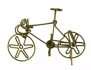 Bici Gara Miniatura IN Filo Alluminio Fatto Mano Africano - Picture 1 of 2
