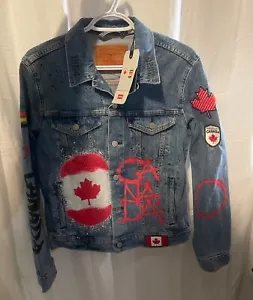 2020 TEAM CANADA Tokyo Olympics CLOSING CEREMONY LEVI'S JEAN JACKET - Picture 1 of 6