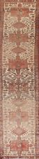 Semi-Antique Ivory Gharajeh Hand-knotted Tribal Rug Narrow Runner 2' 2" x 12' 6"