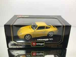BBURAGO 3060 PORSCHE 911 964 CARRERA 1993 -YELLOW 1:18- GOOD IN BOX - Imagen 1 de 7