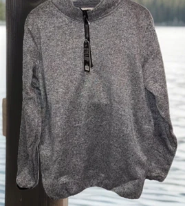 Womens Fleece Jacket Pullover Serpa Lined 1/4 Zip Blue Heather Size L - Picture 1 of 7