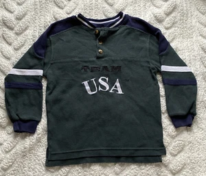 VTG Olympic Team USA Youth Boys M (5/6) Henley Long Sleeve Shirt - Picture 1 of 7