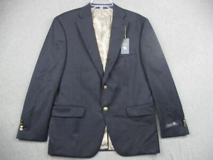 Hart Schaffner Marx Blazer Wool Navy 40 S Chicago Fit Metal Buttons NWT - Picture 1 of 15