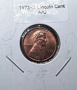 1973 D Lincoln Cent AU rosso/marrone - Foto 1 di 6