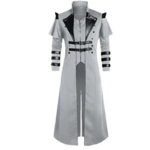 Men's Tailcoat Steampunk Victorian Medieval Gothic Assassin Elf Pirate Coat - Picture 1 of 29