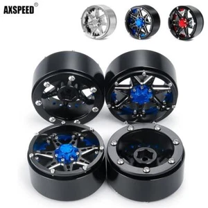 AXSPEED Metal Alloy Beadlock 2.2" Rim 1/10 Scale RC Caterpillar Wheels Rims - Picture 1 of 15