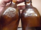 Vintage 1970's Schlitz & Bud Brown Small Glass Beer Bottles Maine Woods Find!