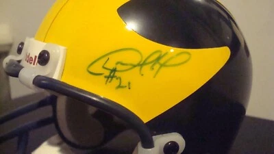DESMOND HOWARD Michigan Wolverines AUTOGRAPHED FOOTBALL Mini Helmet SIGNED JSA - Image 1 of 3