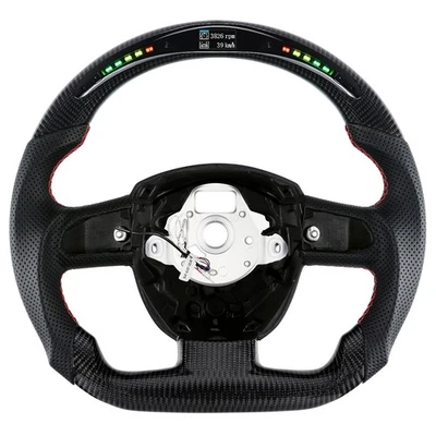 LOSCHEN Carbon Fiber LED Steering Wheel For Audi A5 S4 S5 A4 B7 2008 - 2010 - Изображение 1 из 4