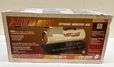 Aquecedor de ar forçado DFA50 50K BTU Kero com alça de transporte branco preto - Imagem 1 de 3
