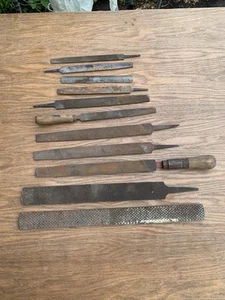Large Metal File Lot Off 11 Mixed Brands Woodworking Machinist Hand Tool Wood - Picture 1 of 11