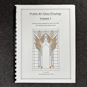 PRAIRIE ART GLASS DRAWINGS Volumes 1  DENNIS CASEY Frank Lloyd Wright WINDOWS - Picture 1 of 5