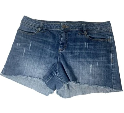 Pantalones Cortos Lauren Conrad Denim Corte Lavado Oscuro Y2K Talla 14 Foto 1 de 4