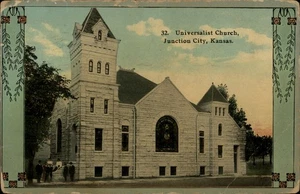 Junction City,KS Universalist Church c1910 Geary County Kansas Postcard - Picture 1 of 2