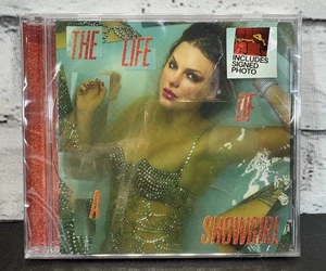 🔥Taylor Swift Life Of A Showgirl CD + Hand Signed Photo 4 ~ IN HAND - Picture 1 of 3