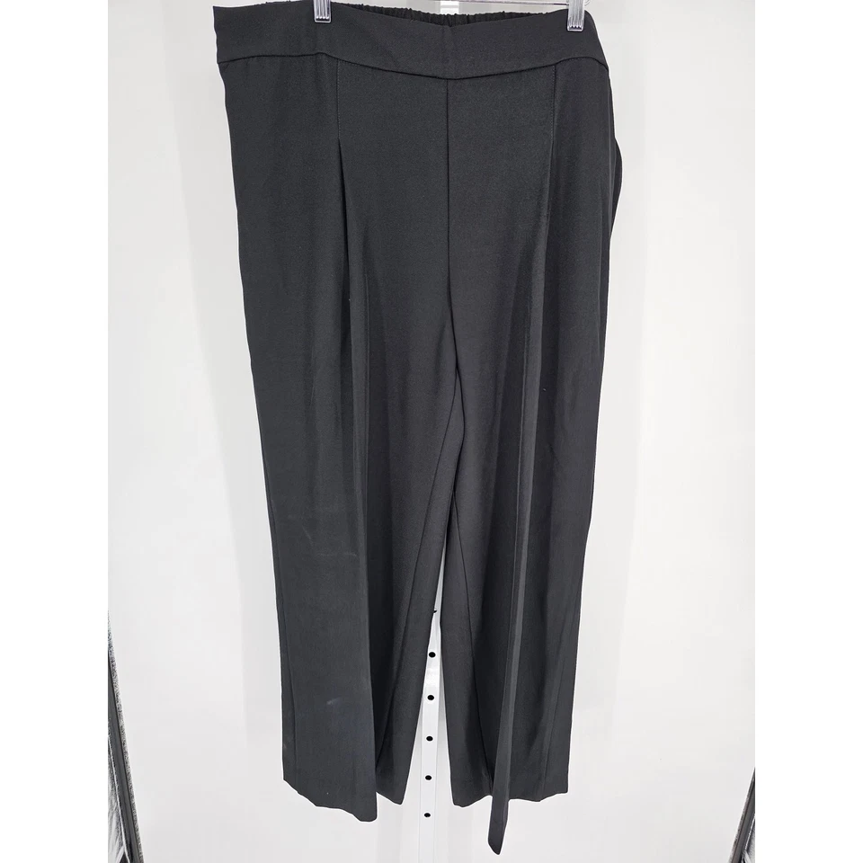 Pantalones de vestir Isaac Mizrahi Live para mujer talla 1X pierna ancha negros Foto 1 de 4