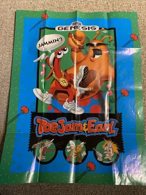 Vintage Sega Genesis Sonic the Hedgehog Video Game Poster - Toe Jam and Earl - Image 1 of 4