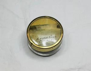 Niagarafälle Kanada Vintage Glas Schmuckdose bemalt Metalldeckel 50er Jahre - Bild 1 von 4