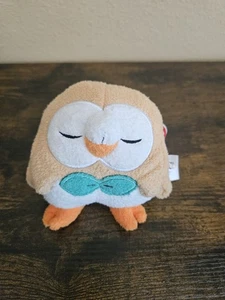 Pokemon Sleeping Rowlet Plüschtier 5 Zoll Jazwares Neu mit Etikett - Bild 1 von 9