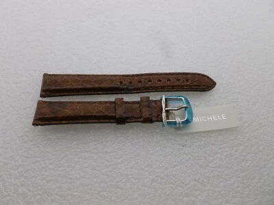 Genuine Michele 16mm Brown Python  Watch Band Strap New - Image 1 of 4