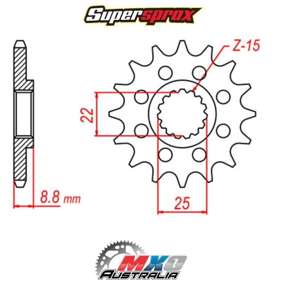 Supersprox Front Sprocket 15T for KTM 360 SX 1996-1998 >520 - Image 1 of 1