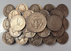 VIntage Half Dollar,Nickle,Quarter Coin Belt Buckle. Handmade - Picture 1 of 9