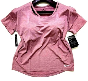 Nike Dry-Fit Essential Crew Neck Running Tee Shirt Damen - Pink - XS - Bild 1 von 9
