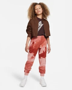 NWT Nike Club Fleece Big Kids' Printed Joggers Size Medium Red Stardust White - Picture 1 of 13