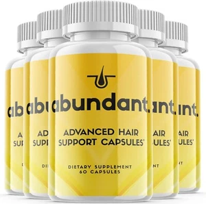 5 Pack - Abundant Supplement Pills, Support Healthy Hair Growth - 300 Capsules - Picture 1 of 3