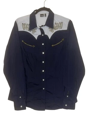 Cruel Denim Shirt Girl's Large Pearl Snap Down Western Button Up NWOT - Изображение 1 из 4
