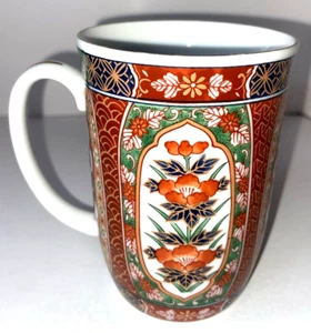 Signed Otagiri Japanese Art Mug/Cup Multicolored Floral Design 4" Cup - Picture 1 of 10