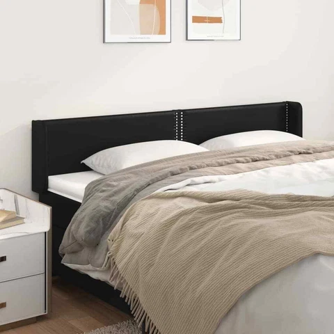 Headboard with Ears White 40.6"x6.3"x30.7"/34.6" Faux Leather vidaXL Cover