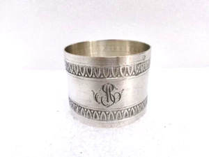 Rond de serviette en métal argenté - Bild 1 von 2