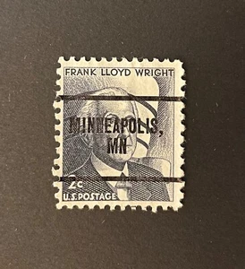 Minneapolis, Minnesota Type 713 Precancel - 2 cents Wright - U.S. #1280 - MN - Picture 1 of 1