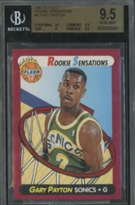 1991-92 Fleer Rookie Sensations Gary Payton Sonics BGS 9.5 RARE Population 12 - Bild 1 von 2