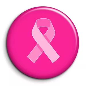 Octobre Rose Ruban Cancer Sein Badge Epingle 38mm Button Pin - Imagen 1 de 5