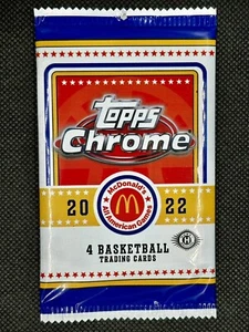 2022 Topps Chrome McDonald’s All American Games Basketball Factory Sealed Pack-1 - Picture 1 of 2