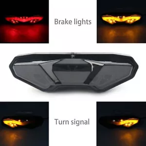 For YAMAHA For YAMAHA MT-09/ TRACER 14-16 LED Rake Turn Signal Tail Light Black - Picture 1 of 11