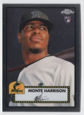 2021 Topps Chrome Platinum Anniversary Monte Harrison Rookie R59 - Image 1 of 2