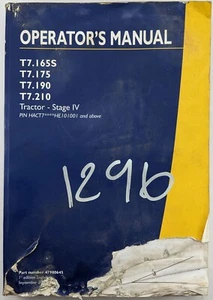 New Holland T7.165S, T7.175, T7.195 & T7.210 Stage IV Tractor Operators Manual - Picture 1 of 10