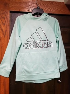 Adidas Girls Hoodie bright green Sweatshirt Size 10/12. New. All season. - Picture 1 of 4