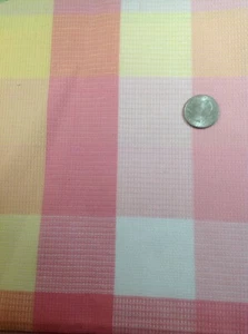 Pink Plaid Cotton OOP Fabric~Remnant~18" X 22” - Picture 1 of 2