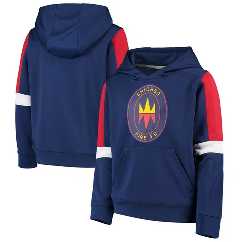 Chicago Fire FC MLS Youth Boys Goalkeeper Team Pullover Hoodie - Navy Cover