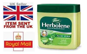 225ml Dabur Herbolene Aloe Petroleum Jelly With Aloe Vera And Vitamin E Dry Skin - Picture 1 of 9